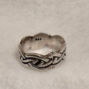 Sterling Silver Ring Barbed Wire Size 8